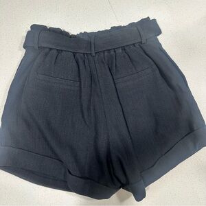 Acler High Waist Black Women's Shorts with belt